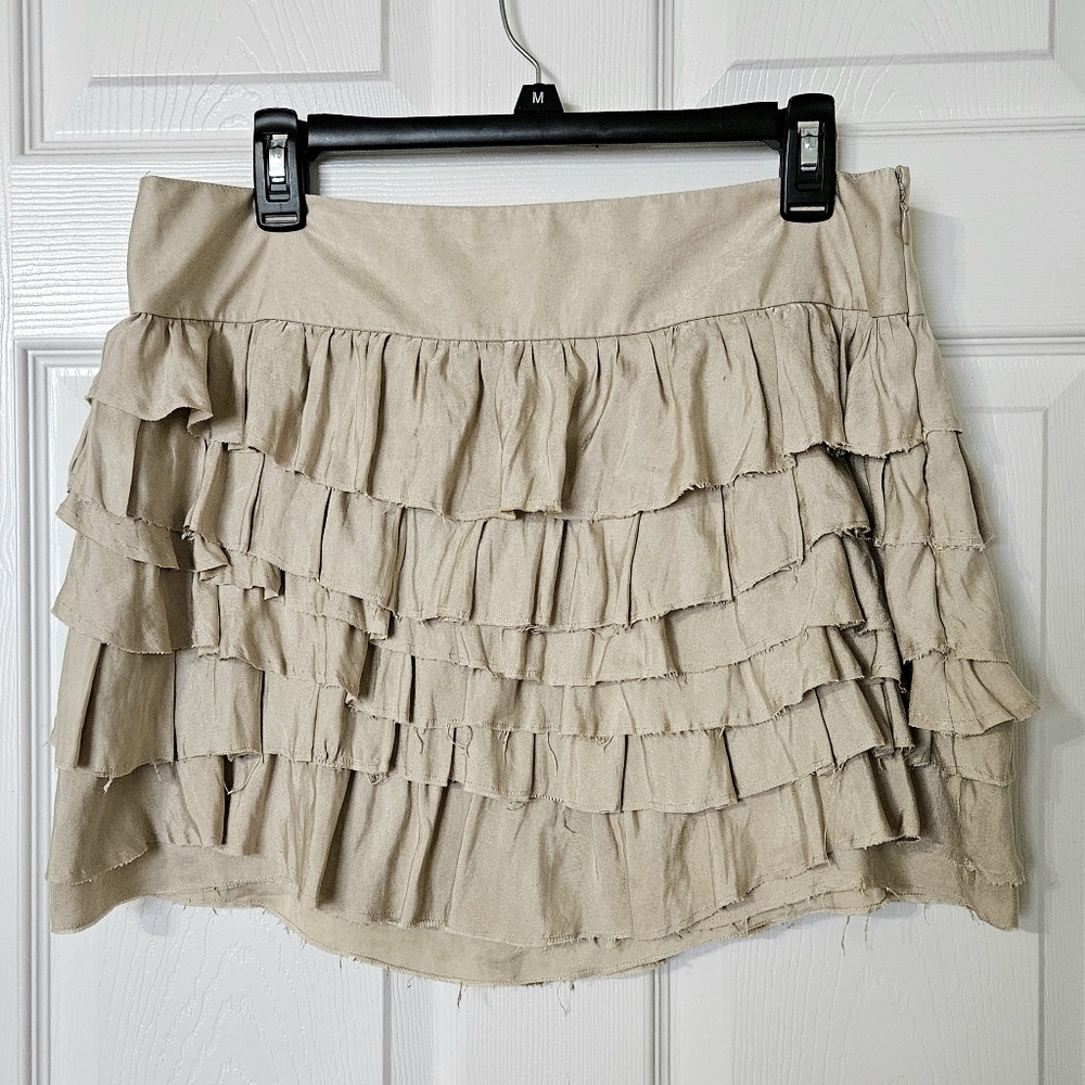 Express Tiered Ruffle Mini Skirt, Size 12